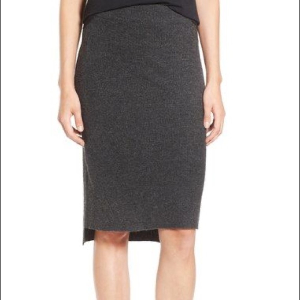 Madewell • knit midi skirt in grey
